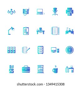 Office Icons set vector - Business icons set
