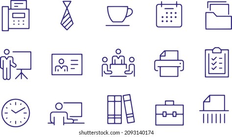 Office Icons Set vector design 
