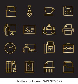 Office Icons Set vector design