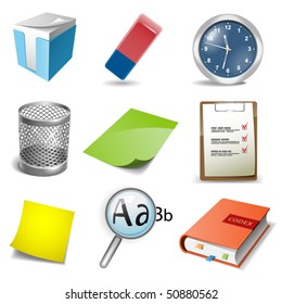Office icons set. Vector illustration