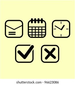 Office icons set vector illustration