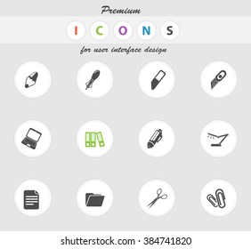 Office icons set for web sites and user interface