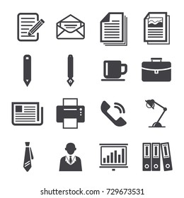 Office icons, office sign.