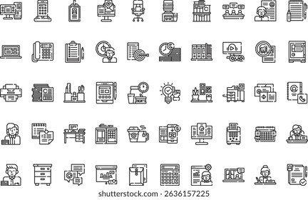 Office icons icons Simple vector icon. Illustration symbol design template for web mobile UI element. 