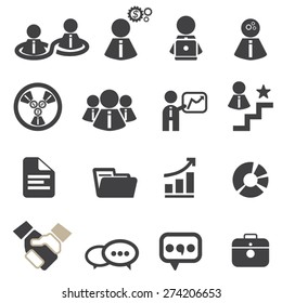 Office icons, vector