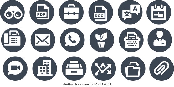 Office Icons vector design cactus