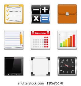 Office icons, vector eps10 illustration