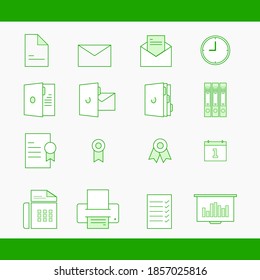 Vector de iconos de Office, Ilustrador gráfico. 