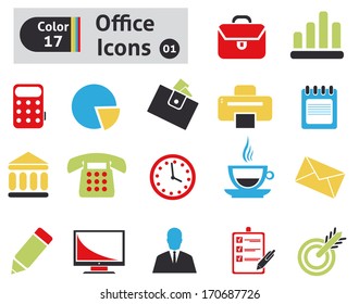 Office icons. Vector set for your design