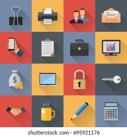 Office icons for web and mobile. File is in eps10 format.