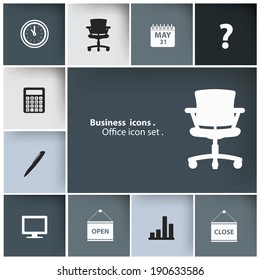 Office icons,Blank for text,vector