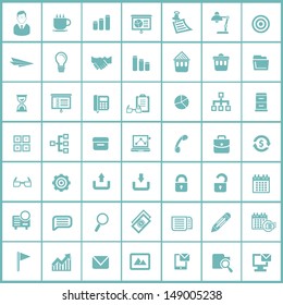 Office icons,Blue version,vector