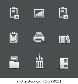 Office icons,vector