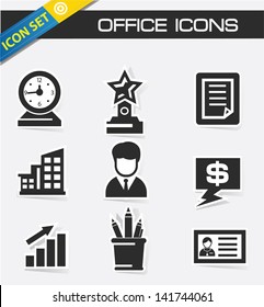 Office icons,vector