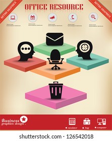 Office icon,vintage style,vector