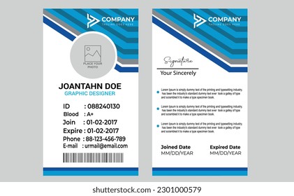 diseño de tarjeta de identificación de oficina, descarga libre vectorial, 