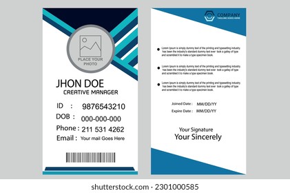 office id card design vector free download, 
