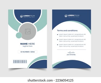 Office Id card, elegant business company id card, Identity Card Template Vector