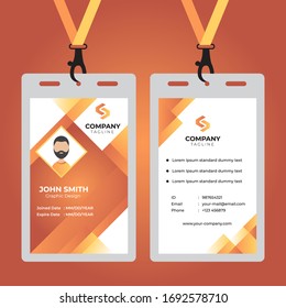 Office-ID-Karte - moderne, einfache Corporate Business-Template-Design Premium-Vektorillustration
