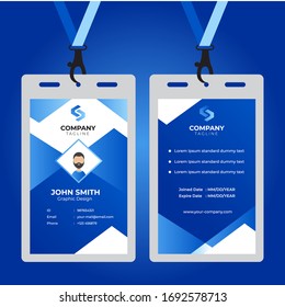 Office id card modern simple corporate business template design premium vector