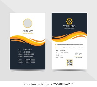 Office id card template Employee ID card Identity Card Template Vector for your company