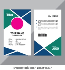 Office id card template illustration