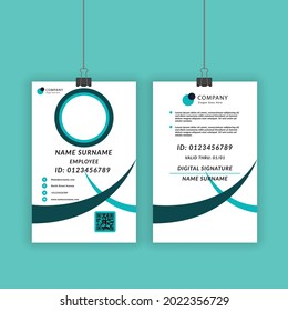 Tarjeta de identificación de Office en tema de color de pegado blanco