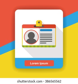 office ID flat icon