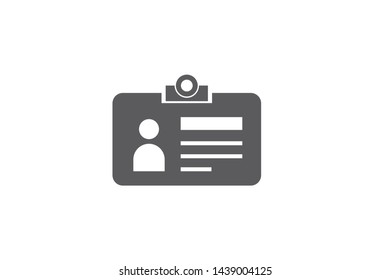 Office identity card card icon on white background 