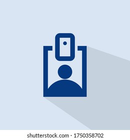 office identity card icon vector illustration. UI id card icon 