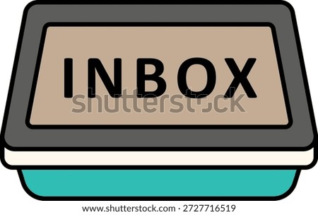 Office Inbox Tray Vector Illustration
