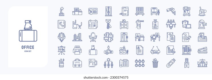 Office, incluido el conjunto de iconos.  iconos como Tea, Team, Telephone, Time y más