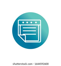 información de la oficina papel papel papel papel de aprovisionamiento ilustración vectorial bloque estilo gradiente icono