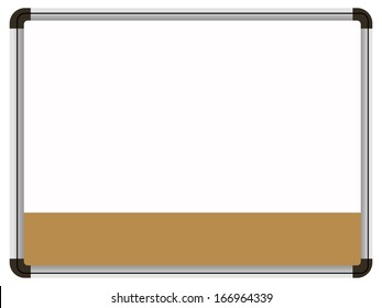 Office information stand with a plastic cork insert. Vector illustration.