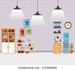 Office interior scenery