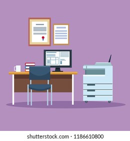 Office interior scenery