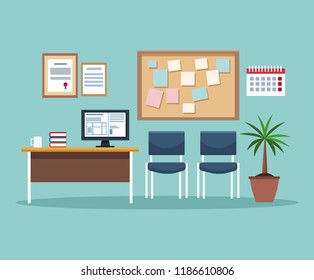 Office interior scenery