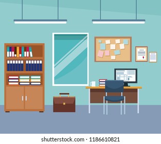 Office interior scenery