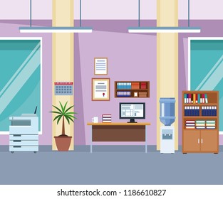 Office interior scenery Office interior scenery