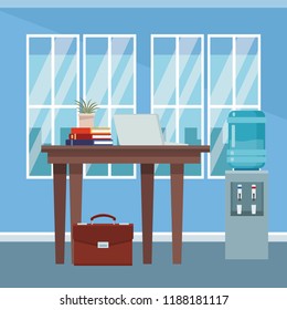 Office interior scenery