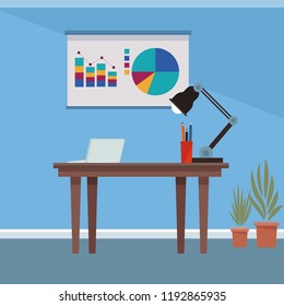 Office interior scenery