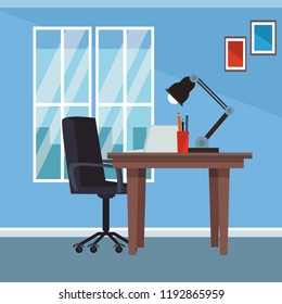 Office interior scenery
