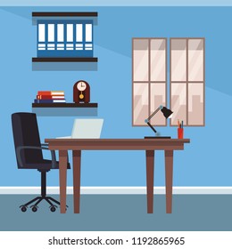 Office interior scenery