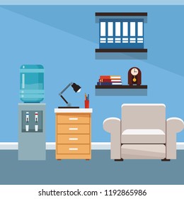 Office interior scenery