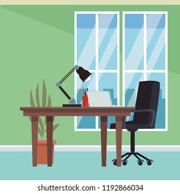 Office interior scenery
