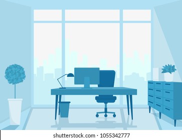 Office interior. Vector illustration.