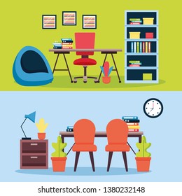 office interior workplace
