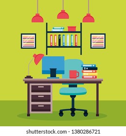 office interior workplace