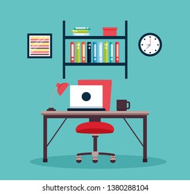 office interior workplace