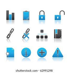 Office and Internet icon set13 Ã¢Â?Â? Blue Series.  Vector EPS 8 format, easy to edit.